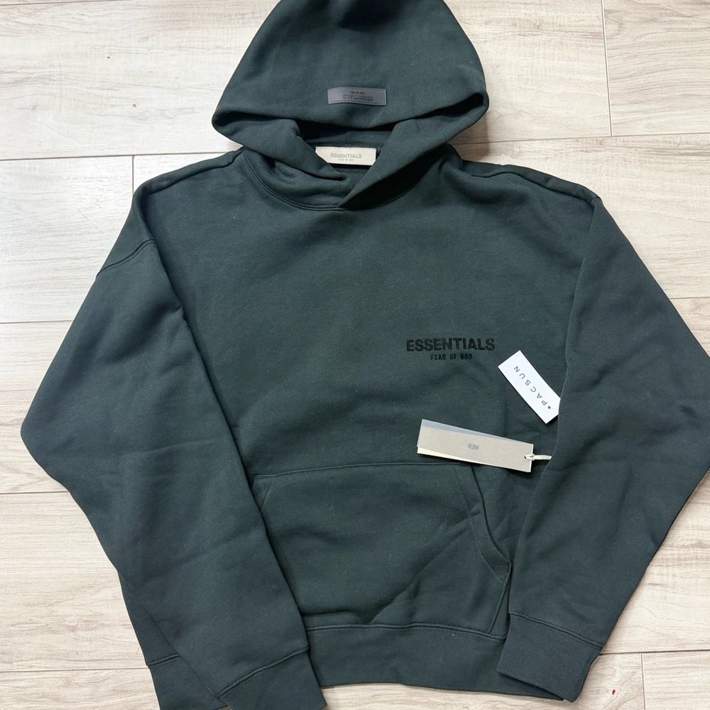 Fear of God Essentials Dark Green Hoodie